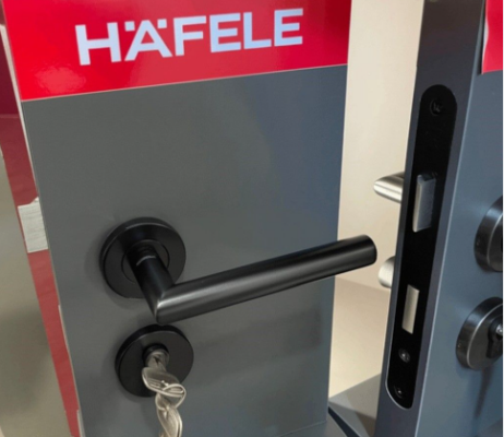 Khóa tay gạt Hafele màu đen mờ